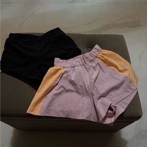 Athleta Pink and Black Athletic Shorts